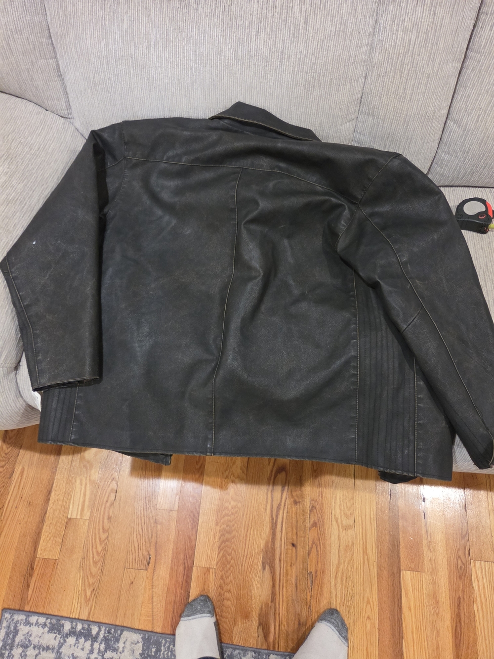 Simon Clark Men's Black Leather Jacket - Classic Casual Coat